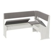 Кухонный уголок «Рио» (дуб крафт белый/микровелюр Duna Steel)