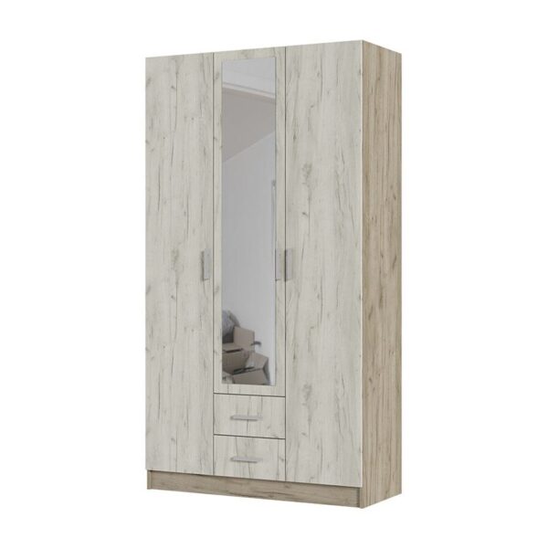 Шкаф трехстворчатый ШК-601 "Гармония" крафт серый/крафт белый