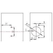 Петля накладная 110*, доводчик, планка 3D, 48мм, HISSEN Петля накладная 110*, доводчик, планка 3D, 48мм, HISSEN